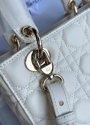 Сумка cd small lady dior my abcdior bag cream в высочайшем качестве6 фото