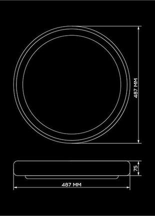 Светильник светодиодный biom smart sml-r19-80-rgb 3000-6000k 80вт+16вт rgb с д/у +app9 фото