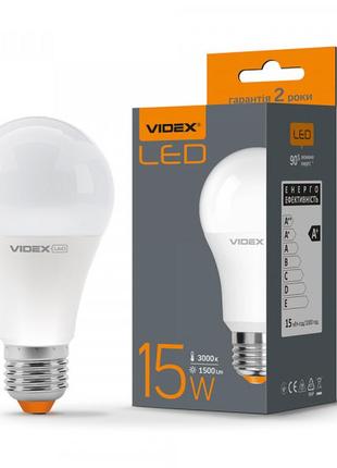 Led лампа videx  a65e 15w e27 3000k