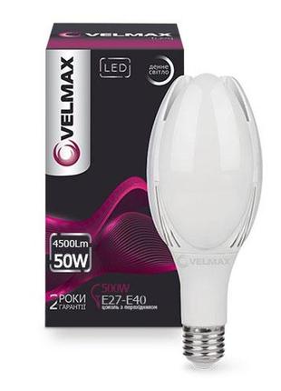 Led лампа velmax v-m108, 50w, е27-e40, 6500k, 4500lm