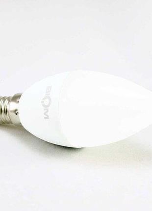 Свiтлодiодна лампа biom bt-549 c37 4w e14 3000к матова4 фото