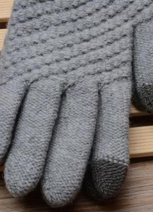 Теплые зимние термо перчатки сенсорные тач4 фото