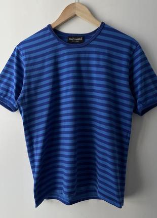 Marimekko made in finland vintage striped tshirt футболка в смужку блакитна синя оригінал люкс преміум вінтаж фінляндія гарна яскрава світла