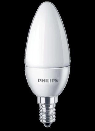 Лампа светодиодная philips ess ledcandle 6.5-75w e14 827 b35ndfr rca