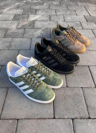 Кросівки adidas gazelle brown green10 фото