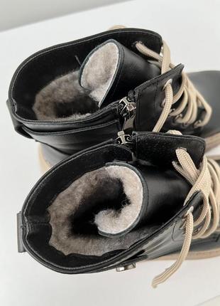 Зимние ботинки из натуральной кожи3 фото