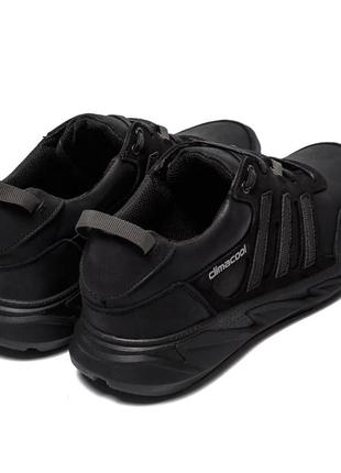 Кроссовки мужские кожаные adidas climacool black9 фото