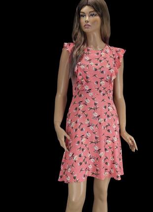 Брендовое вискозное платье "next" с цветочным принтом. размер uk6/eur34.6 фото