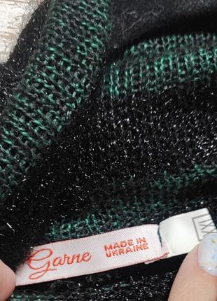 Шикарный изумрудный свитер паутинка с люрексом, свитер паутинка3 фото