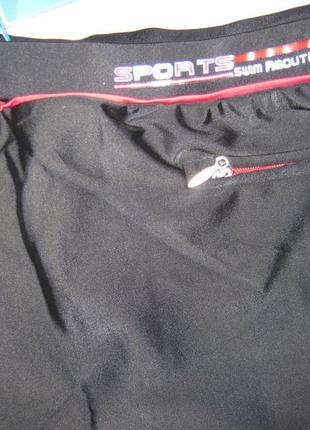 Плавки-боксеры  для купания мужские pesail размер 52 черные с карманчиком5 фото