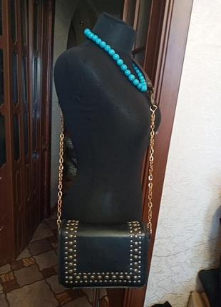 Клач,сумочка,черная,метал.украшение,ц.200 гр
