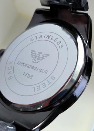 Стильные мужские часы черного цвета на металлическом браслете5 фото