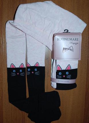 Демісезонні колготки трикотажні р. 5, 7, 9, 11 котик ucs юск турція