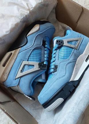 Мужские кроссовки nike air jordan retro 4 se university blue9 фото