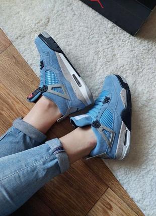 Мужские кроссовки nike air jordan retro 4 se university blue8 фото