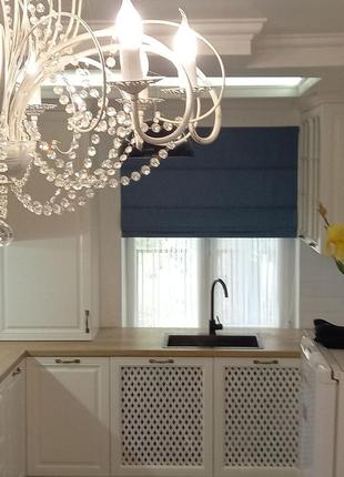 Римська штора на кухню мікровелюр 1,40*1,60, різні кольори та розміри