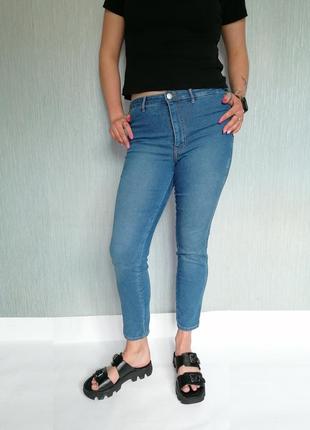 Чудові стрейчеві сині джинси skinny high waiste ankle denim5 фото