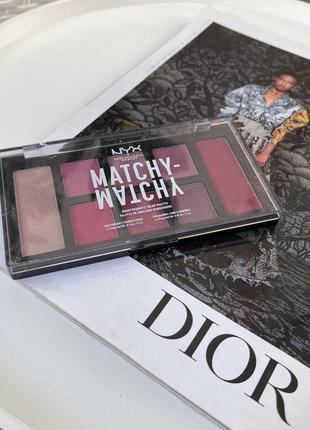 Палетка теней для век и пудр для лица nyx professional makeup matchy matchy7 фото