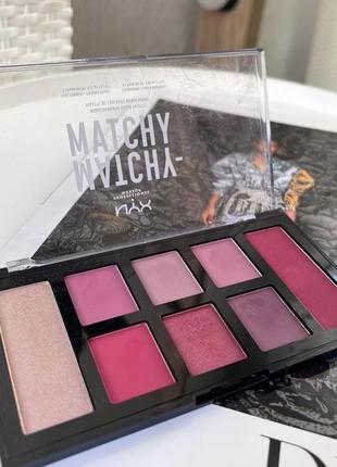 Палетка теней для век и пудр для лица nyx professional makeup matchy matchy3 фото