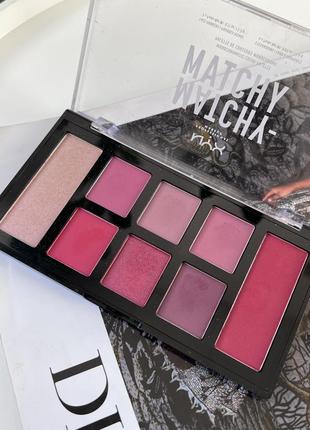 Палетка теней для век и пудр для лица nyx professional makeup matchy matchy5 фото