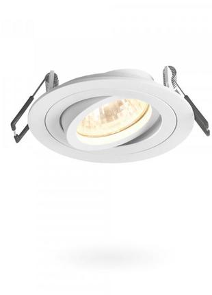 Світильник videx під лампу gu10 врізний круглий білий vl-spf08r-w2 фото