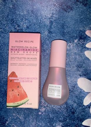 Glow recipe watermelon glow niacinamide dew drops сыворотка, придающая лицу сияние 15 мл3 фото