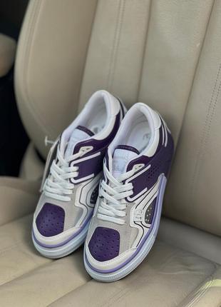 Женские кроссовки фиолетовые с серым dolce &amp; gabb@na violet/white