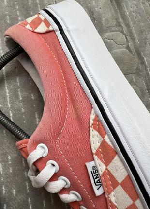 Vans кеды кроссовки женские розовые шахматка6 фото