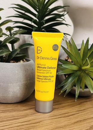 Оригінал сонцезахисний крем dr. dennis gross skincare all-physical ultimate defense broad spectrum sunscreen spf 50 оригинал солнцезащитный крем1 фото