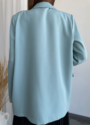 Классический удлиненный пиджак свободного кроя на пуговице 5 цветов5 фото
