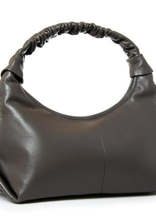 Жіноча шкіряна сумка з натуральної шкіри коричневого кольору