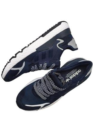 Мужские кроссовки синие adidas nite jogger 3m синие🔥6 фото