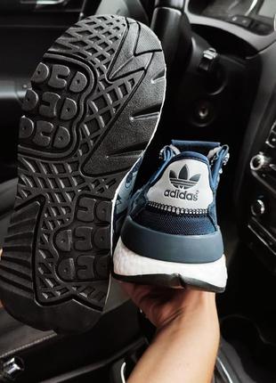 Мужские кроссовки синие adidas nite jogger 3m синие🔥5 фото