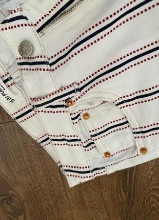 Стильні джинси pull&amp;bear білі в смужку6 фото