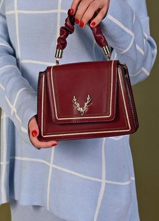 Роскошная женская сумочка клатч бордовая