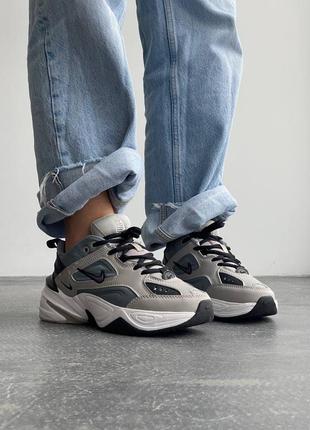 Женские кроссовки nike m2k tekno grey2 фото