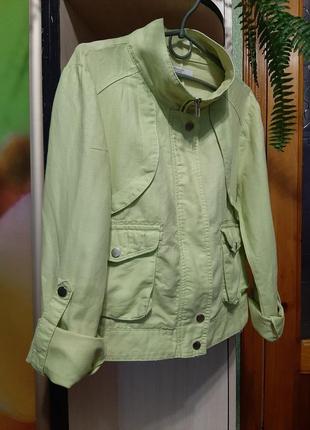 Стильная льняная куртка пиджак4 фото