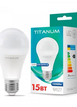 Led лампа titanum a65 15w e27 4100k