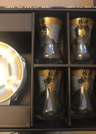 Турецький набір склянок для чаю армуд favori porselen turkey1 фото