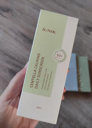 Iunik centella calming daily moisture sunscreen reef-safe uva uvb, spf 50+ pa++++ 60ml