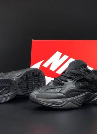 Чоловічі кросівки nike m2k tekno (чорні) масивні осінні спортивні повсякденні кроси2 фото