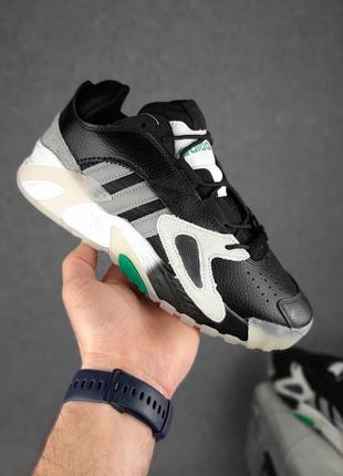 Мужские кроссовки adidas streetball black green2 фото