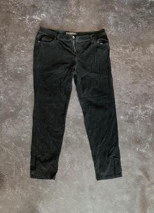 Вельветовые брюки черного цвета1 фото