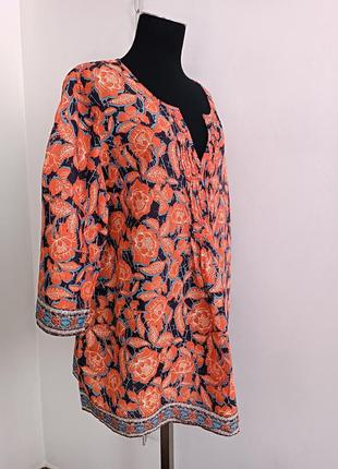 Блуза туника из хлопка с вискозой per una ,170/104 см, xl-2 xl3 фото