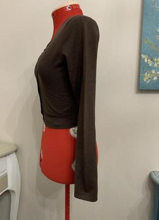Красивый коричневый пуловер на пуговицах hallhuber2 фото