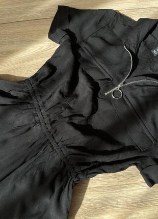 Чорне плаття з віскози4 фото