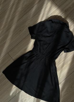 Чорне плаття з віскози5 фото