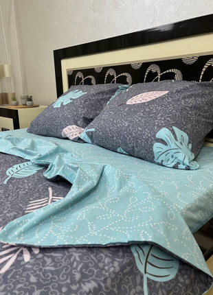 Нежный, элегантный и приятный (топ) комплект постельного белья из натурального хлопка лист бязь1 фото