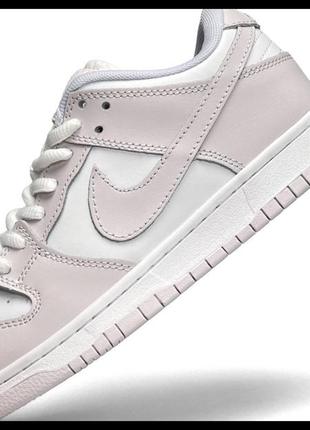 Nike sb dunk low retro white easy pink3 фото