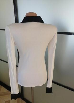 Белый батник натуральный вискозный, рубашка/обманка, 42-444 фото